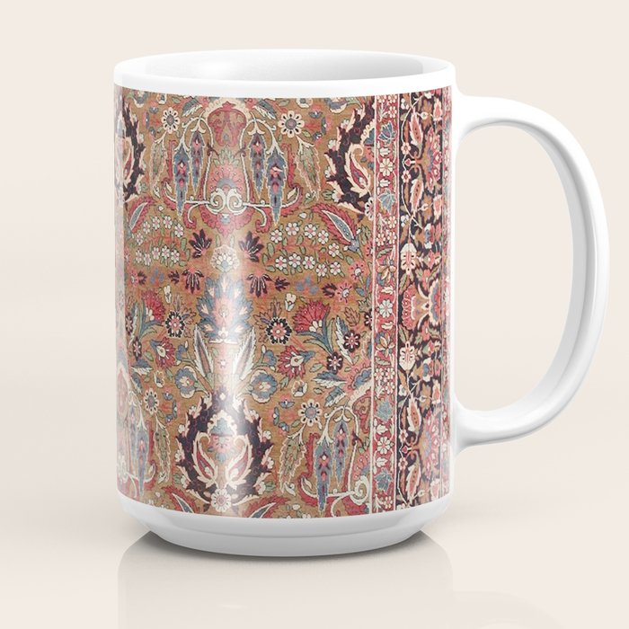 Enchanting Antique Persian Dusky Rose Coffee Mug Gallery Image 2