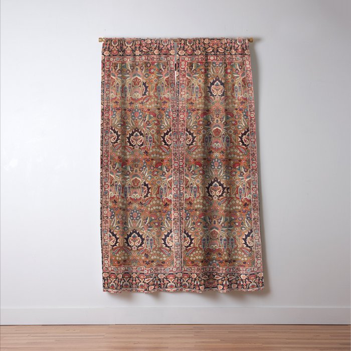 Enchanting Antique Persian Dusky Rose Window Curtain Gallery Image 3