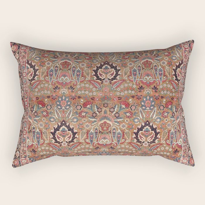 Enchanting Antique Persian Dusky Rose Rectangular Pillow Gallery Image 1