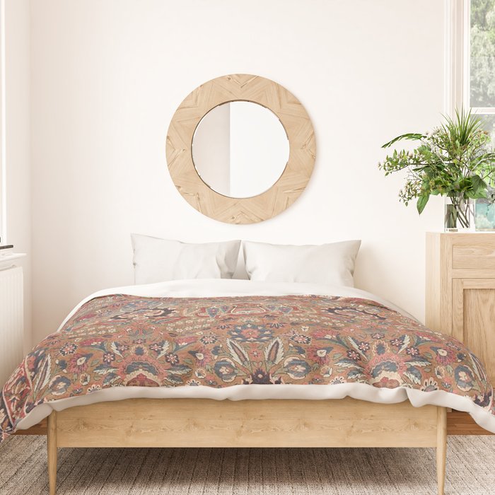 Enchanting Antique Persian Dusky Rose Duvet Cover Gallery Image 3