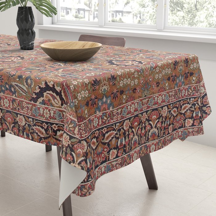 Enchanting Antique Persian Dusky Rose Tablecloth Gallery Image 3