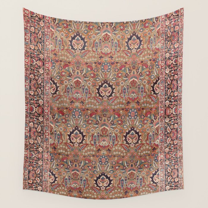 Enchanting Antique Persian Dusky Rose Wall Tapestry Gallery Image 4