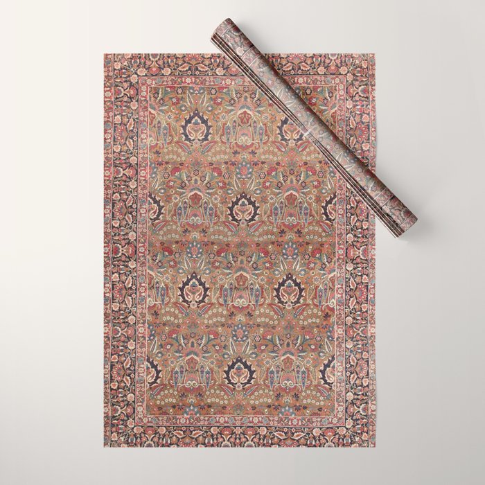 Enchanting Antique Persian Dusky Rose Wrapping Paper Gallery Image 1