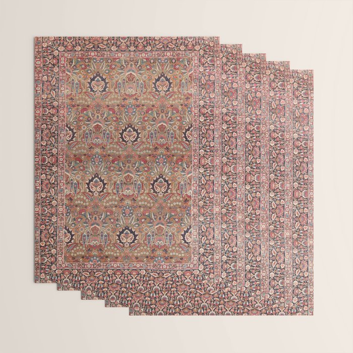 Enchanting Antique Persian Dusky Rose Wrapping Paper Gallery Image 3