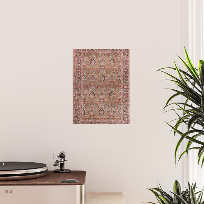 Enchanting Antique Persian Dusky Rose Poster Gallery Image 2