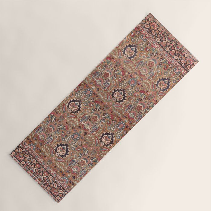 Enchanting Antique Persian Dusky Rose Yoga Mat Gallery Image 1