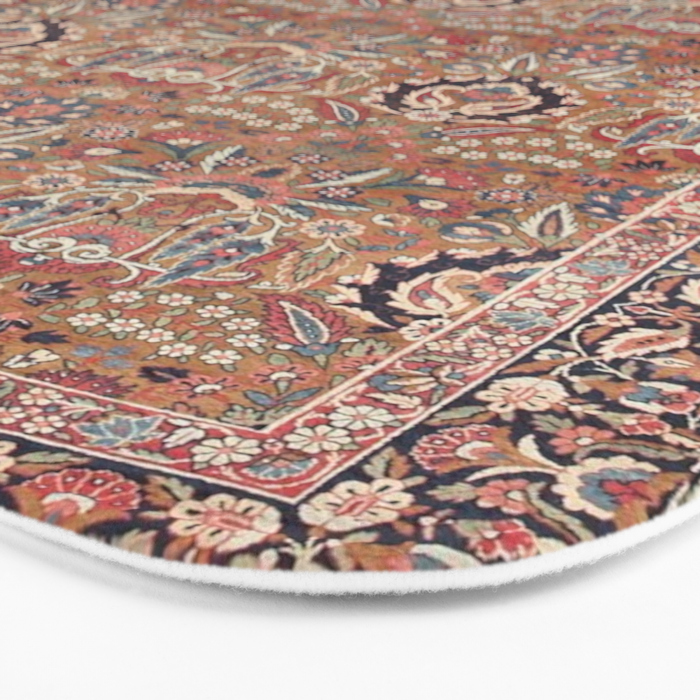 Enchanting Antique Persian Dusky Rose Bath Mat Gallery Image 3