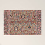 Enchanting Antique Persian Dusky Rose Welcome Mat Gallery Image 1