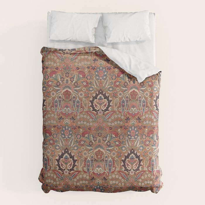 Enchanting Antique Persian Dusky Rose Duvet Cover Gallery Image 6