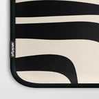Palm Springs Retro Midcentury Modern Abstract Pattern Black and Almond Cream Laptop Sleeve Gallery Image 3