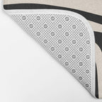 Palm Springs Retro Midcentury Modern Abstract Pattern Black and Almond Cream Bath Mat Gallery Image 2