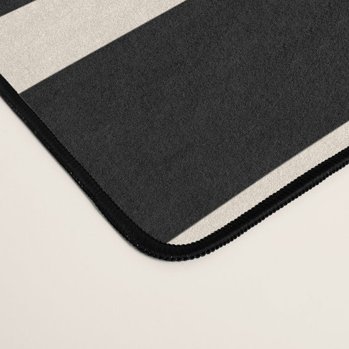 Palm Springs Retro Midcentury Modern Abstract Pattern Black and Almond Cream Desk Mat Gallery Image 4