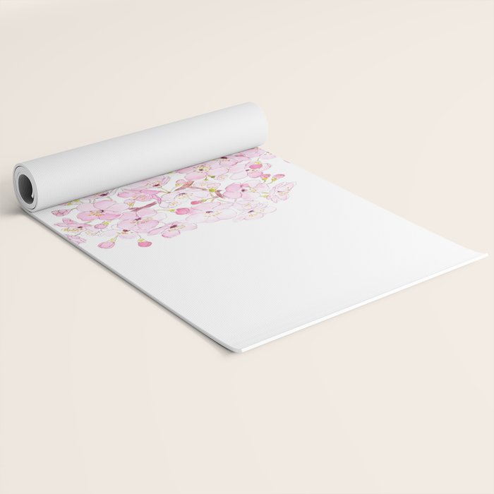 cherry blossom ink and watercolor 1 Yoga Mat Gallery Image 2