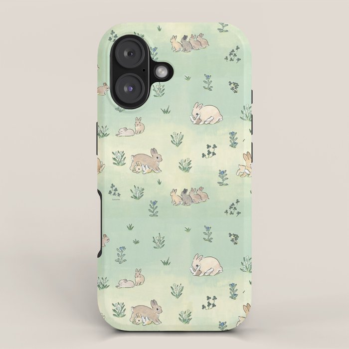 Bunny babies and mama bunnies iPhone Case Gallery Image 1