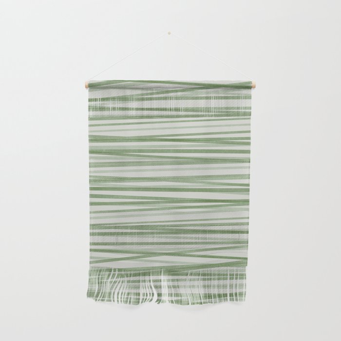 Green Stripes - Modern Abstract Style Wall Hanging Gallery Image 1
