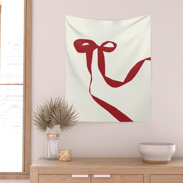 Red Bow Wall Tapestry Gallery Image 2