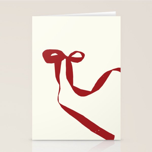 Red Bow Stationery Card Gallery Image 1