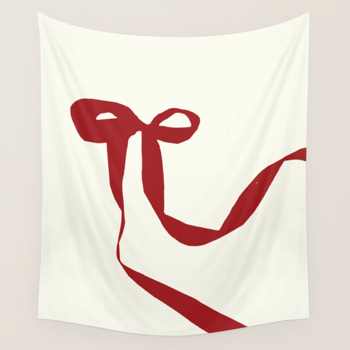 Red Bow Wall Tapestry Gallery Image 1