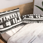 Wine Bottles in Black And White #decor #society6 #buyart Pillow Sham Gallery Image 2