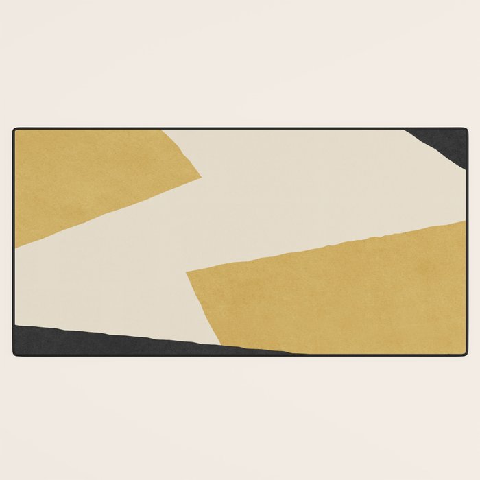 Graphic Edge Shape - Gold Yellow Desk Mat Gallery Image 3