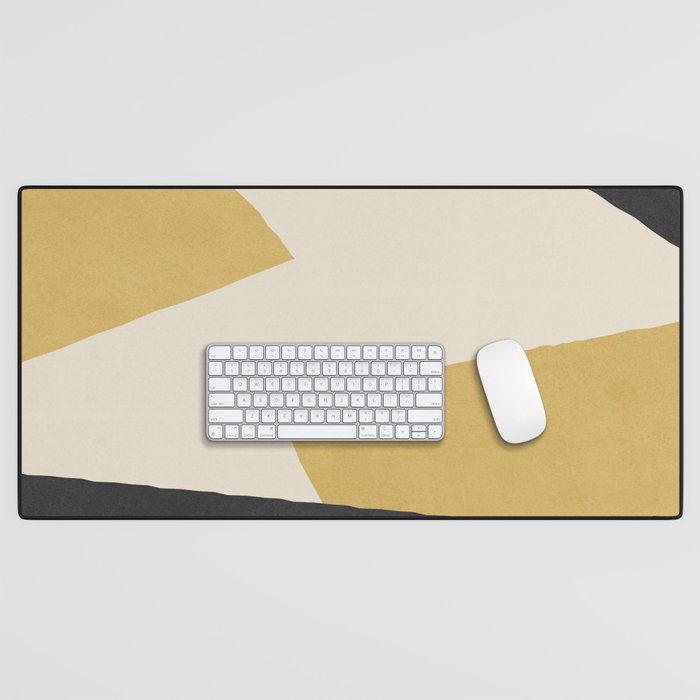 Graphic Edge Shape - Gold Yellow Desk Mat Gallery Image 1
