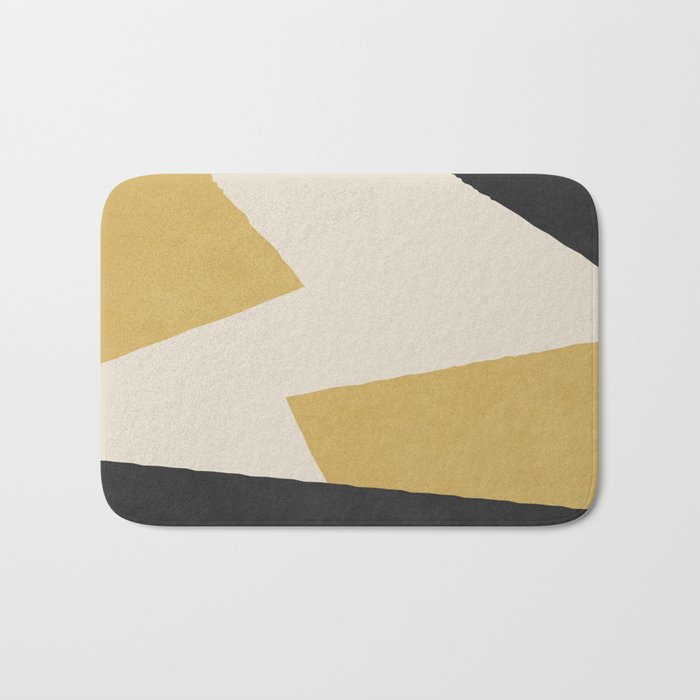 Graphic Edge Shape - Gold Yellow Bath Mat Gallery Image 1