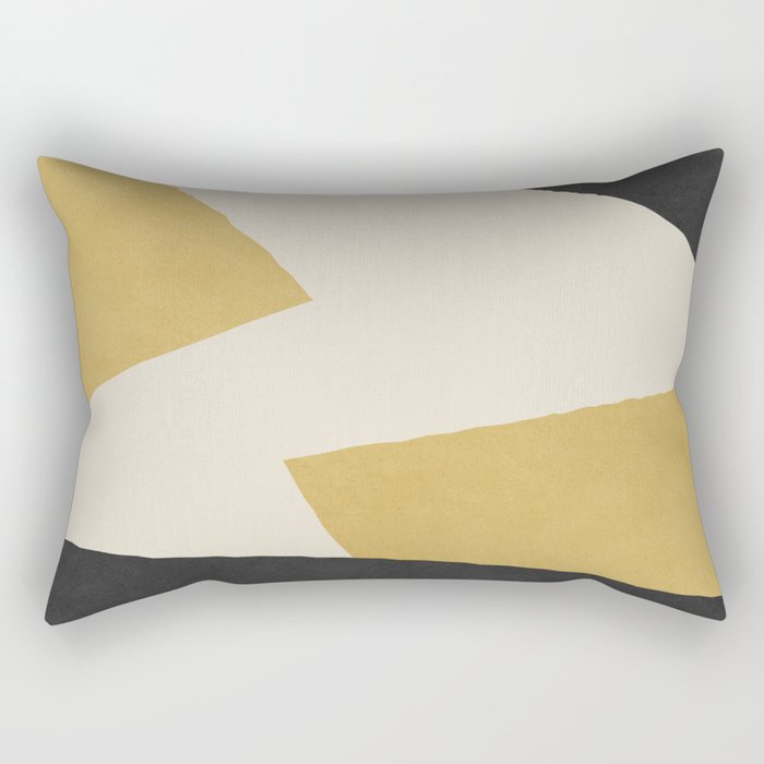 Graphic Edge Shape - Gold Yellow Rectangular Pillow Gallery Image 1