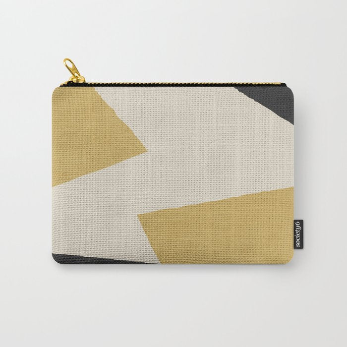 Graphic Edge Shape - Gold Yellow Carry All Pouch Gallery Image 1