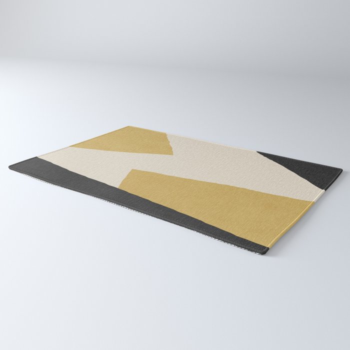 Graphic Edge Shape - Gold Yellow Rug Gallery Image 3