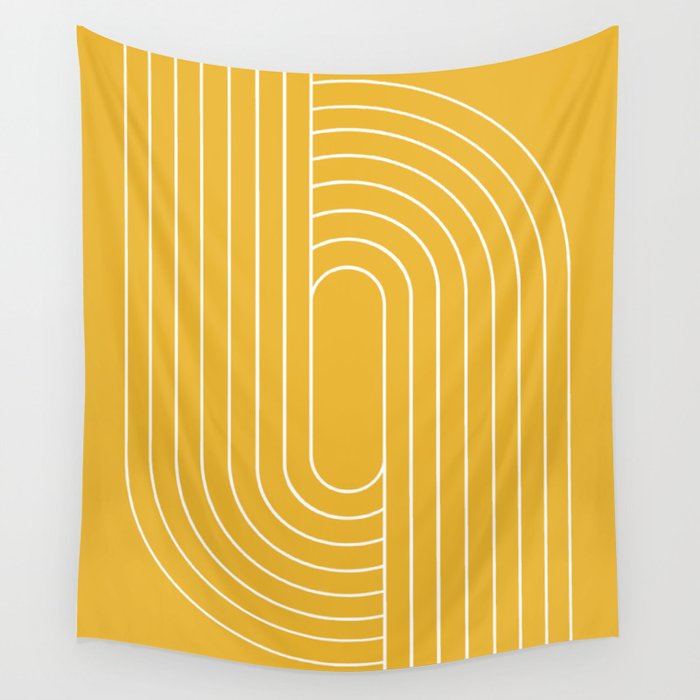 Oval Lines Abstract VII Wall Tapestry Gallery Image 1