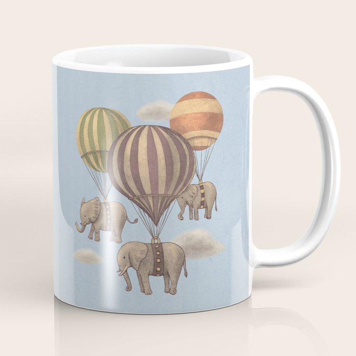 Flight of the Elephants - blue option Coffee Mug Gallery Image 1
