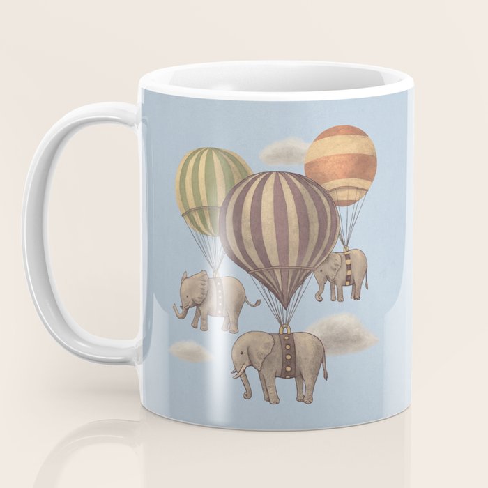 Flight of the Elephants - blue option Coffee Mug Gallery Image 3
