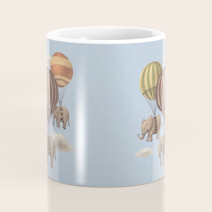 Flight of the Elephants - blue option Coffee Mug Gallery Image 4
