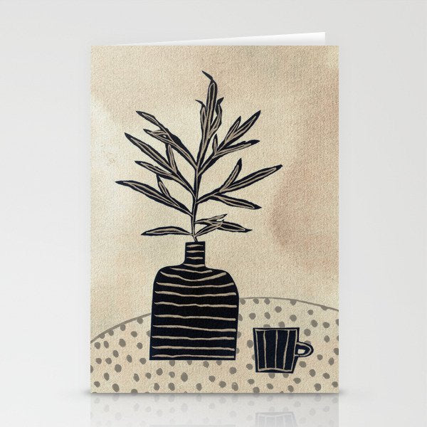 Still Life With a Vase and a Cup of Coffee Stationery Card Gallery Image 2