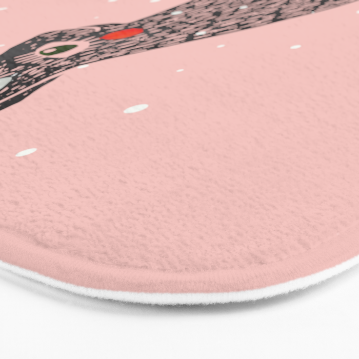 Christmas rabbit - illustration Bath Mat Gallery Image 3