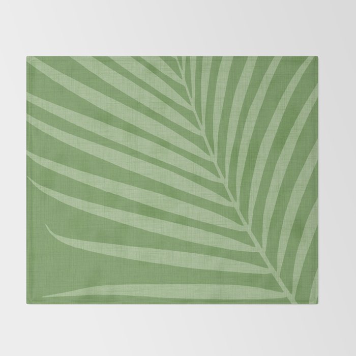 Palm Leaf 5 / Tropical Botanical Series Throw Blanket Gallery Image 2