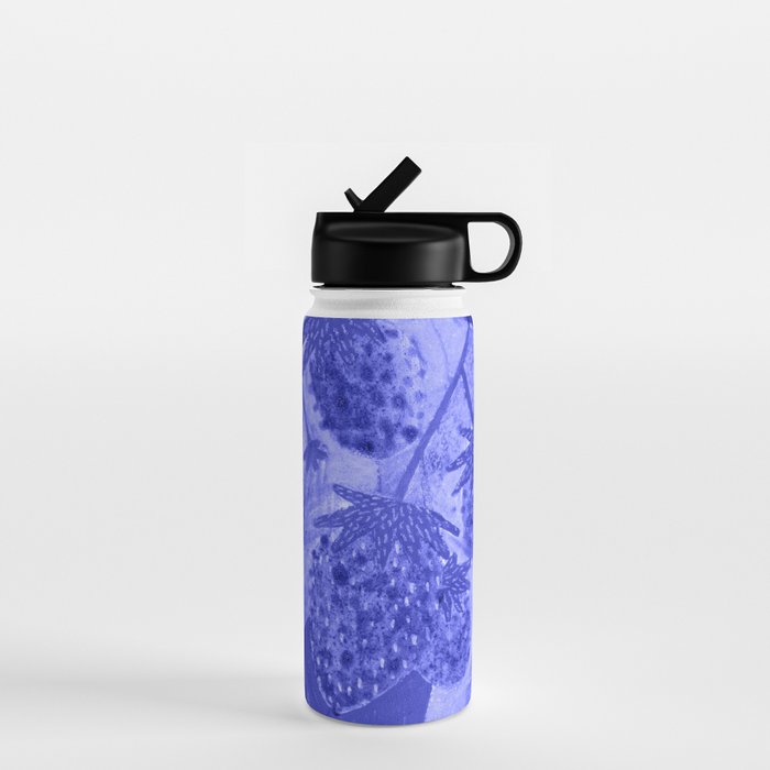 Strawberry Garden in Botanical Blue Water Bottle Gallery Image 1