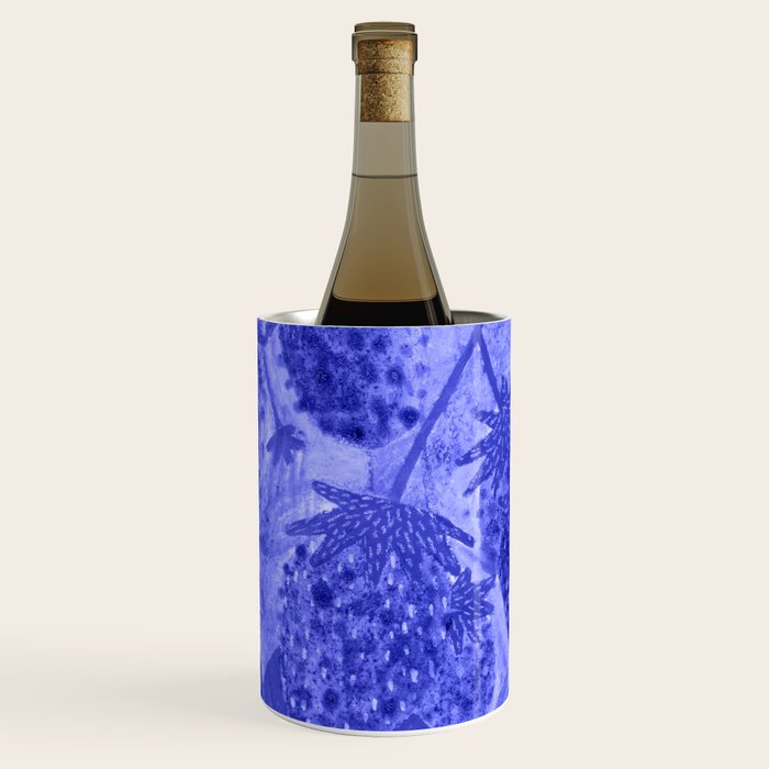 Strawberry Garden in Botanical Blue Wine Chiller Gallery Image 1