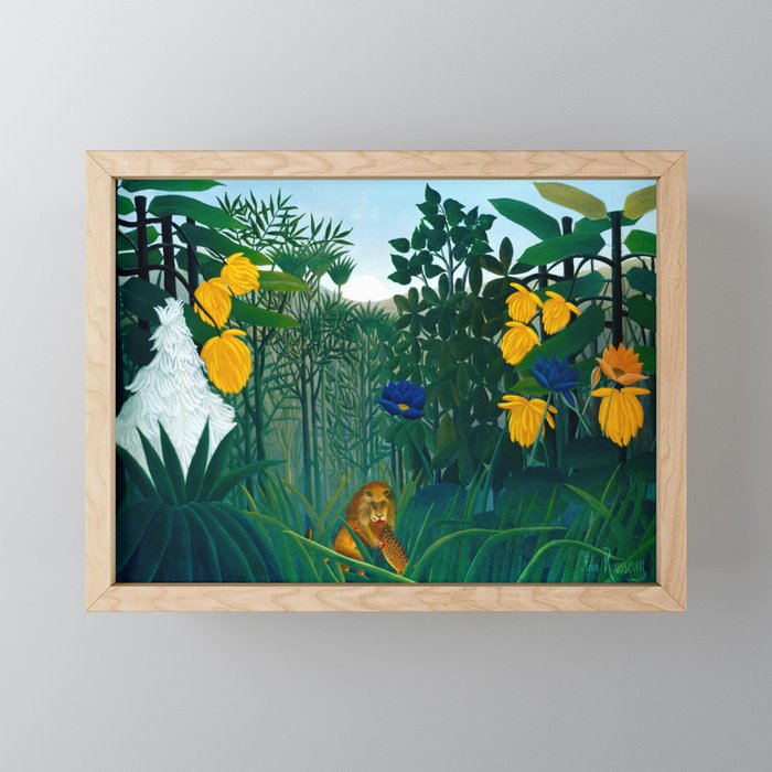 The Repast of the Lion (1907) by Henri Rousseau Mini Art Print Gallery Image 1
