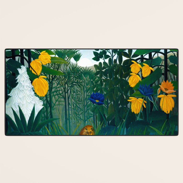 The Repast of the Lion (1907) by Henri Rousseau Desk Mat Gallery Image 3