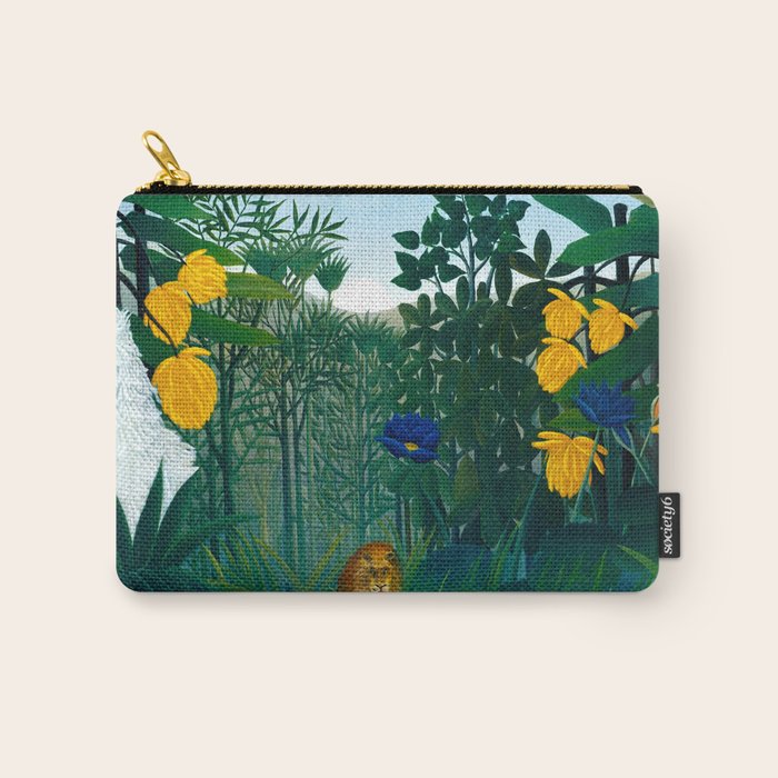The Repast of the Lion (1907) by Henri Rousseau Carry All Pouch Gallery Image 1