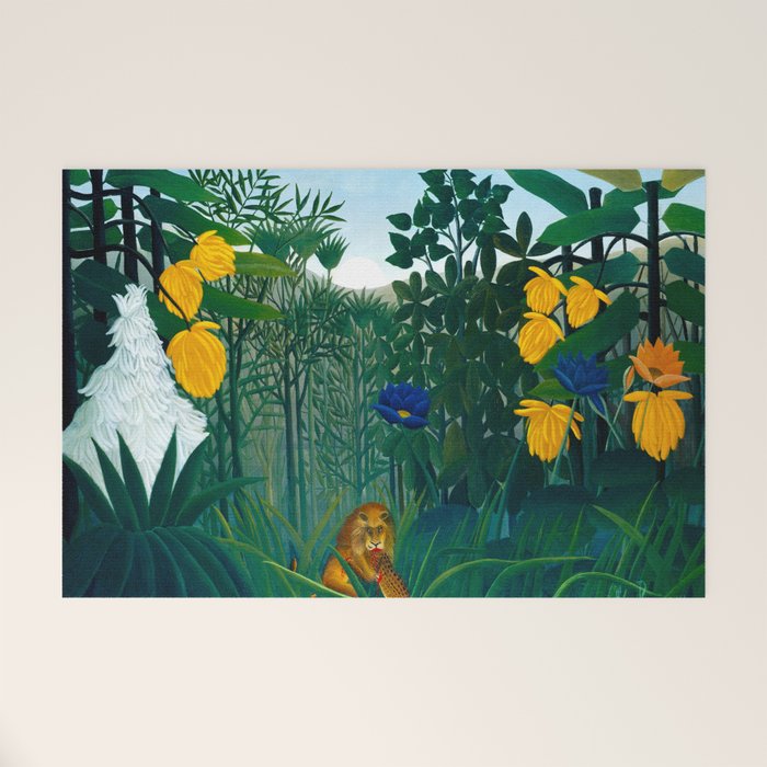 The Repast of the Lion (1907) by Henri Rousseau Welcome Mat Gallery Image 1