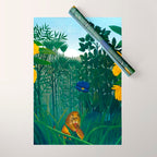 The Repast of the Lion (1907) by Henri Rousseau Wrapping Paper Gallery Image 1