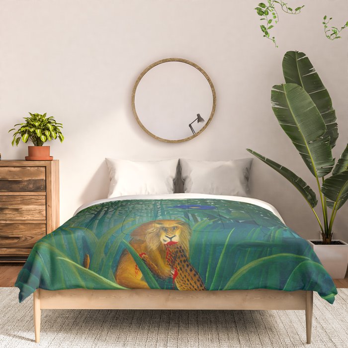 The Repast of the Lion (1907) by Henri Rousseau Comforter Gallery Image 3