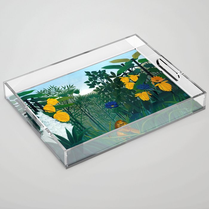 The Repast of the Lion (1907) by Henri Rousseau Acrylic Tray Gallery Image 1
