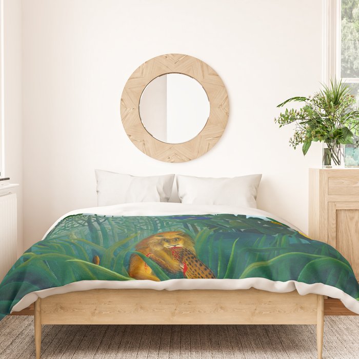 The Repast of the Lion (1907) by Henri Rousseau Duvet Cover Gallery Image 3