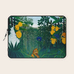The Repast of the Lion (1907) by Henri Rousseau Laptop Sleeve Gallery Image 1