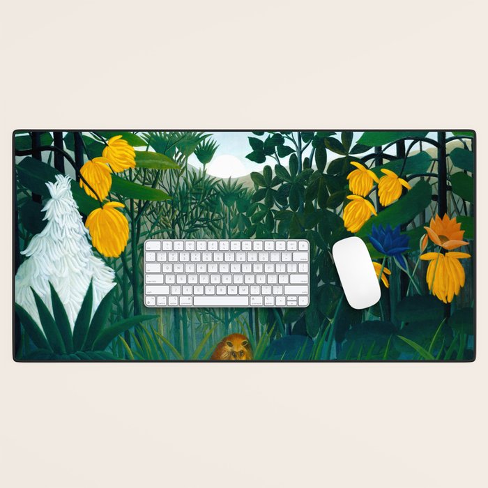 The Repast of the Lion (1907) by Henri Rousseau Desk Mat Gallery Image 1