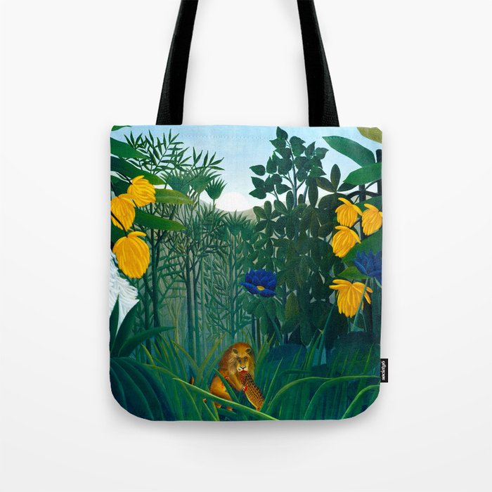 The Repast of the Lion (1907) by Henri Rousseau Tote Bag Gallery Image 1