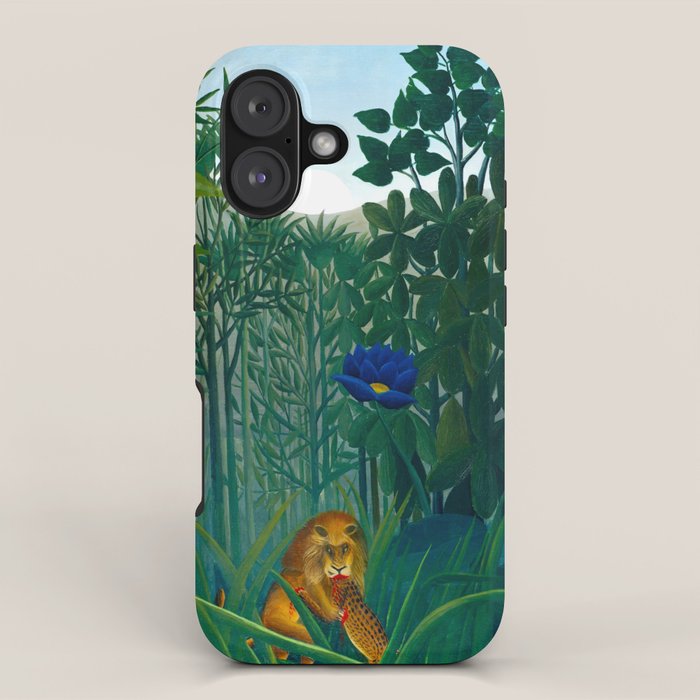 The Repast of the Lion (1907) by Henri Rousseau iPhone Case Gallery Image 1